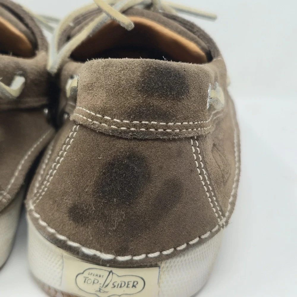 Men's Sperry Top-Sider Brown Suede Boat Shoes O784157 Sz 12M Replaced Insoles